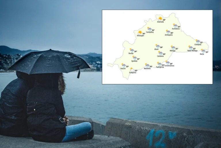 Regen en onweersbuien op komst in Andalusië: ook Málaga krijgt ermee te maken