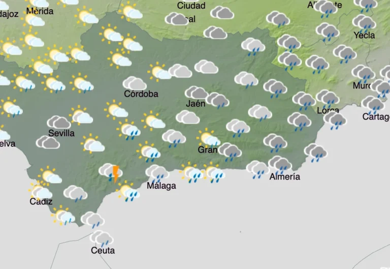 DANA op weg naar Costa del Sol: vanaf zaterdag kans op stevige regen en onweersbuien