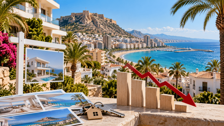 Huizenverkoop in Alicante daalt fors: Benidorm verliest 19%, maar prijzen blijven stijgen