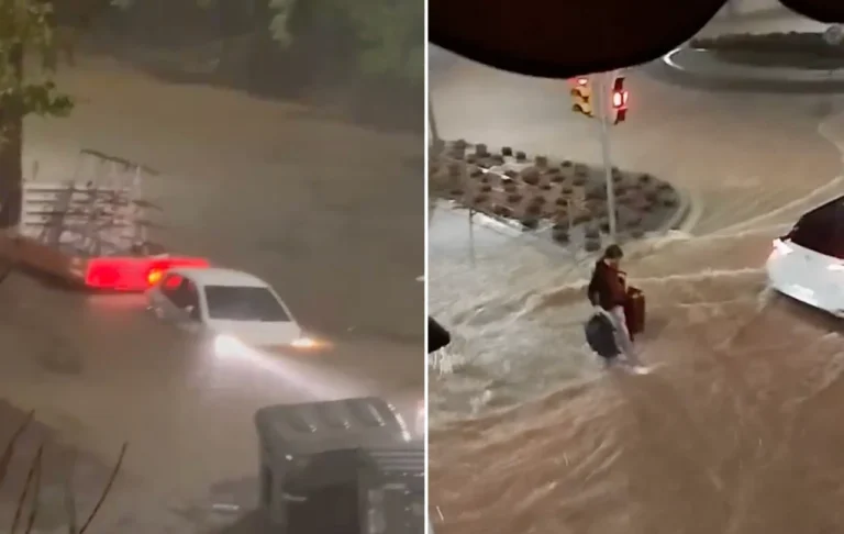 Noodweer treft Catalonië: honderden meldingen en straten onder water rond Barcelona. Bekijk hier de beelden