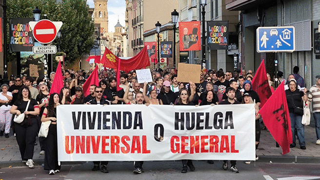 Rode vlaggen domineren woonprotesten in Spanje: nieuwe socialistische jongerenbeweging groeit