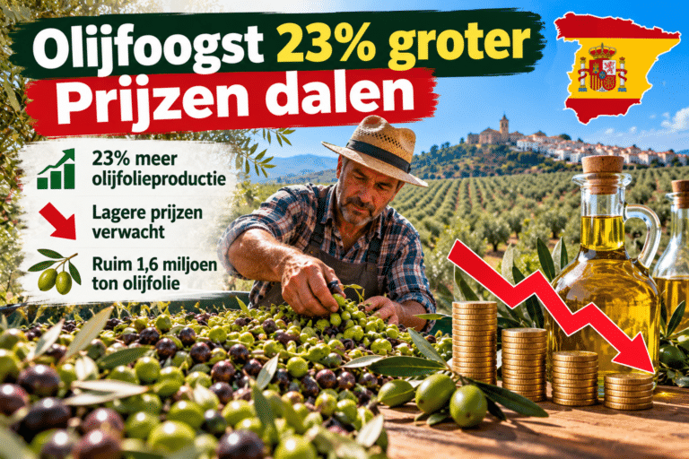 Spaanse olijfolie wordt mogelijk goedkoper: oogst stijgt met 23%, maar boeren maken zich zorgen